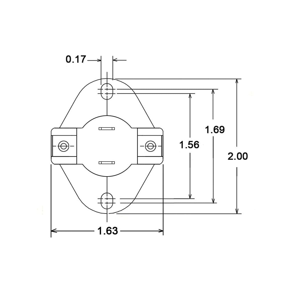 Rheem 47-22860-01 - Limit Switch - Normally Closed, Close At 95F, Open At 105F, Auto Reset, 230VAC