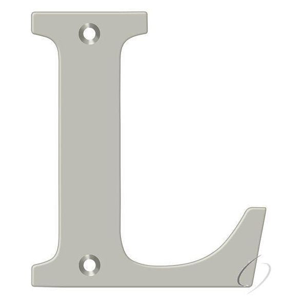 RL4L-15 4" Residential Letter L; Satin Nickel Finish