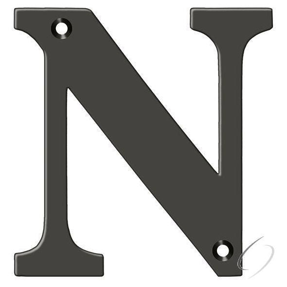 RL4N-10B 4" Residential Letter N; Oil Rubbed Bronze Finish