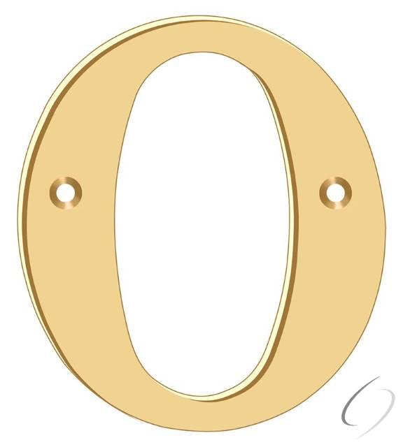 RL4O-CR003 4" Residential Letter O; Lifetime Brass Finish