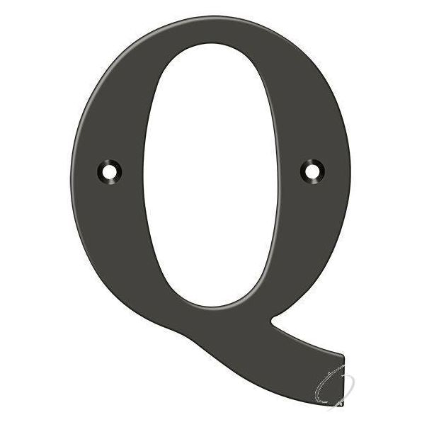RL4Q-10B 4" Residential Letter Q; Oil Rubbed Bronze Finish