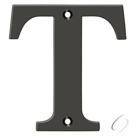RL4T-10B 4" Residential Letter T; Oil Rubbed Bronze Finish