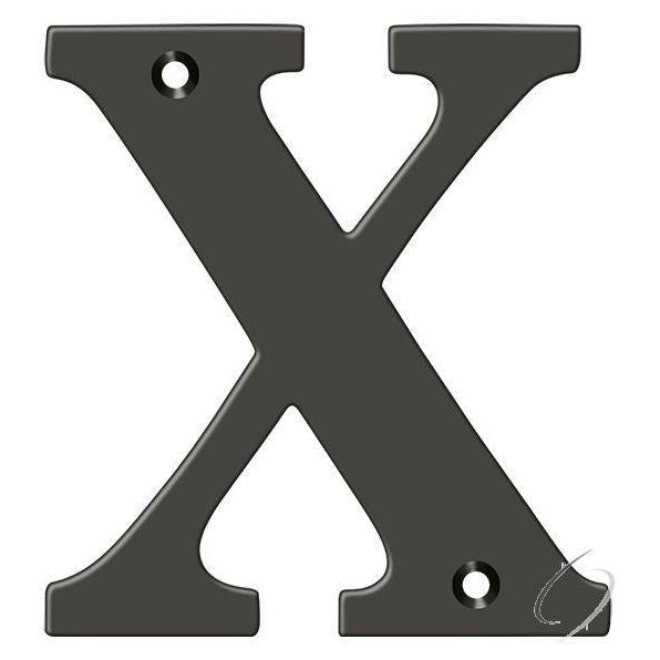 RL4X-10B 4" Residential Letter X; Oil Rubbed Bronze Finish