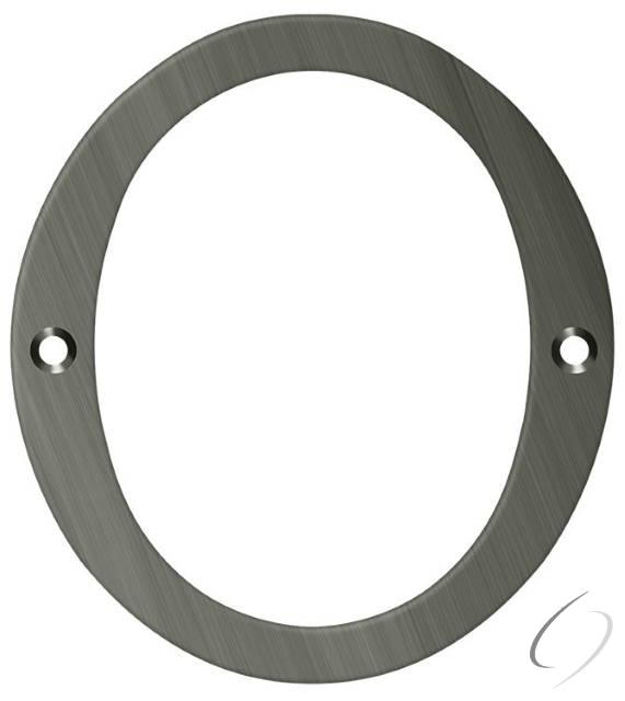 RN6-0U15A 6" Numbers; Solid Brass; Antique Nickel Finish
