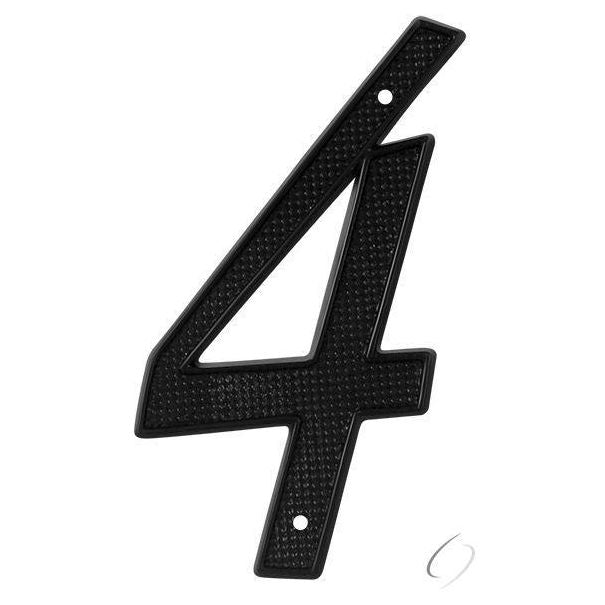 RNZ44 4" Numbers; Zinc; Black Finish
