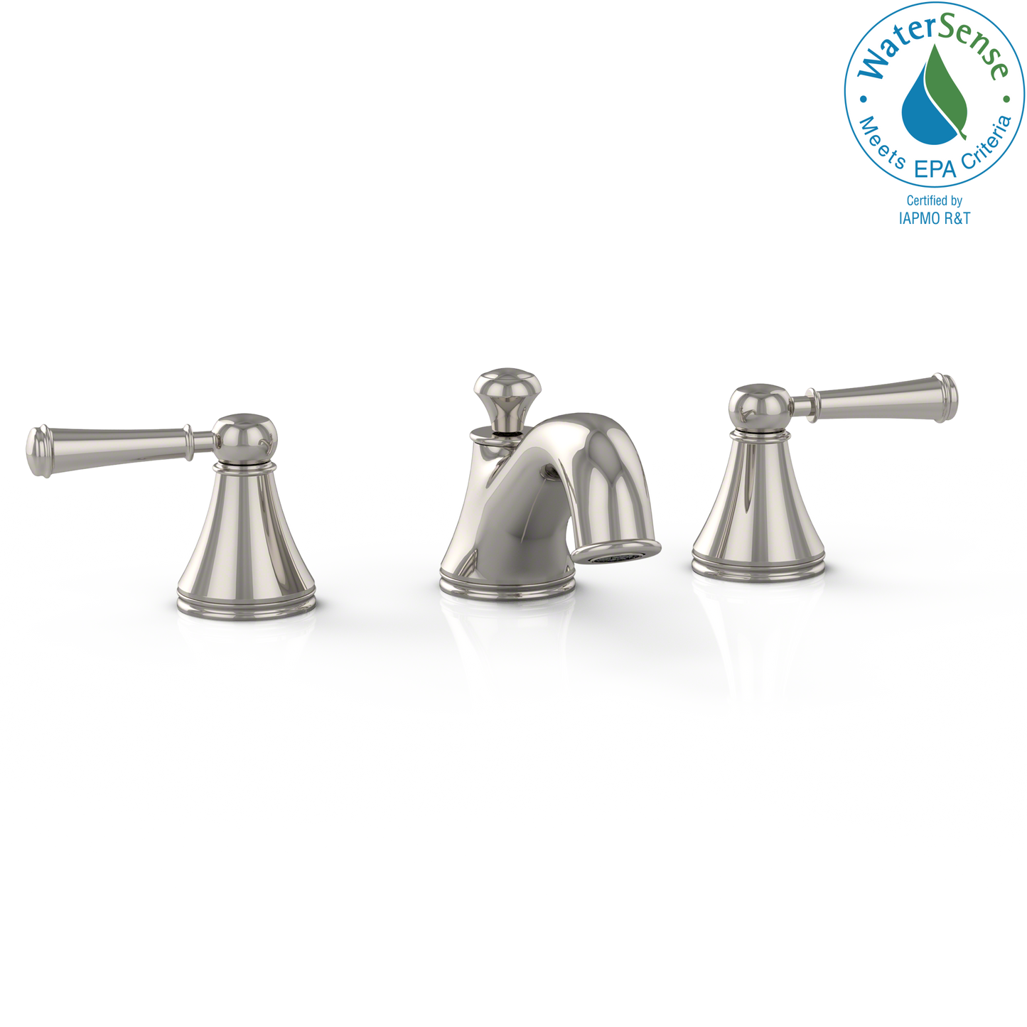 Toto TL220DD112#PN - Vivian Two Handle Widespread 1.2 GPM Bathroom Sink Faucet, Polished Nickel