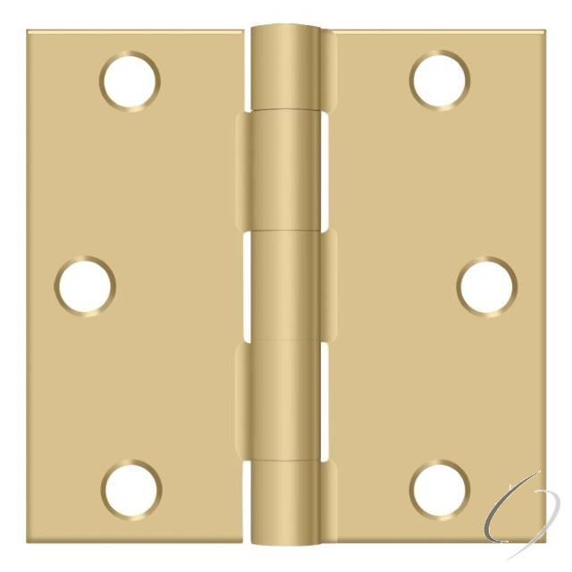S33U4-R 3" x 3" Square Hinge; Satin Brass Finish