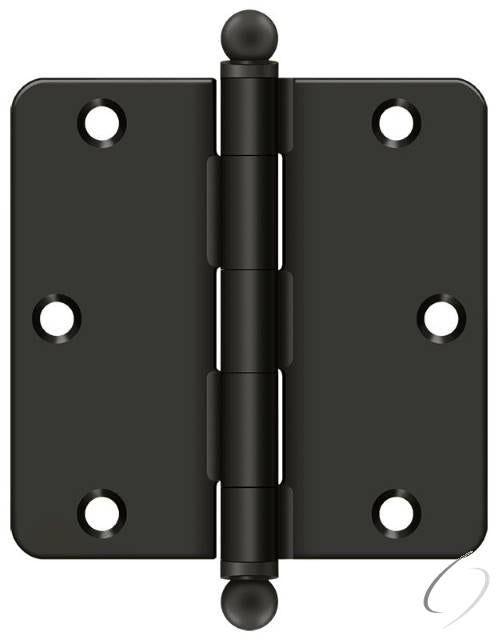 S35R410B-BT 3-1/2" x 3-1/2" x 1/4" Radius Hinge; with Ball Tips; Oil Rubbed Bronze Finish