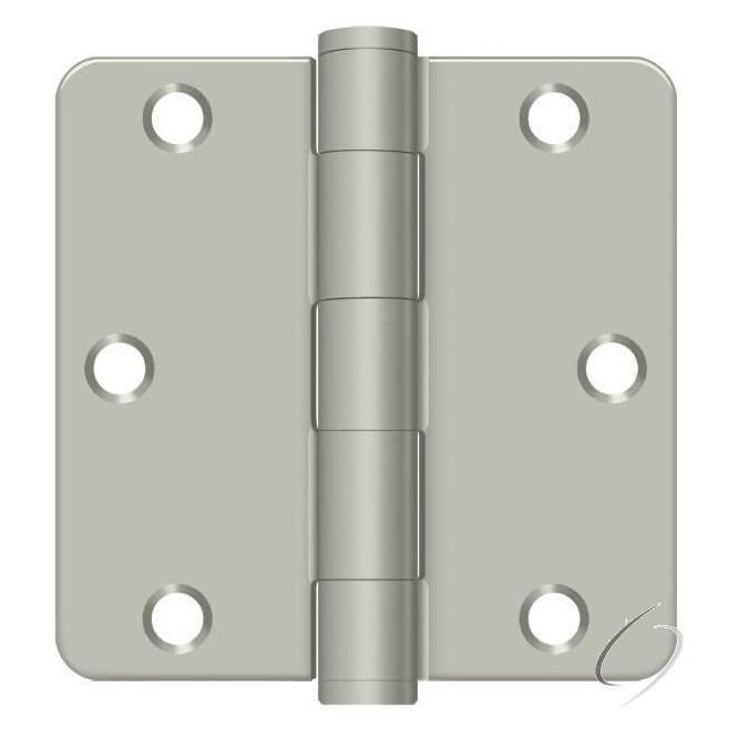 S35R4Heavy Duty15 3-1/2" x 3-1/2" x 1/4" Radius Hinge; Heavy Duty; Satin Nickel Finish