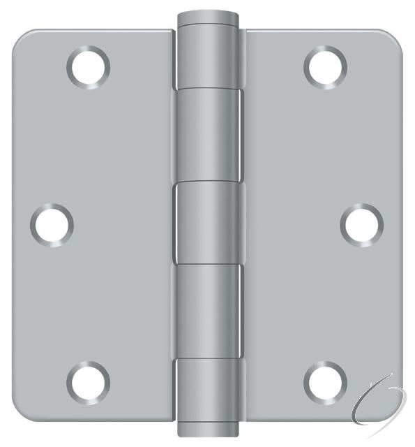 S35R4Heavy Duty26D 3-1/2" x 3-1/2" x 1/4" Radius Hinge; Heavy Duty; Satin Chrome Finish