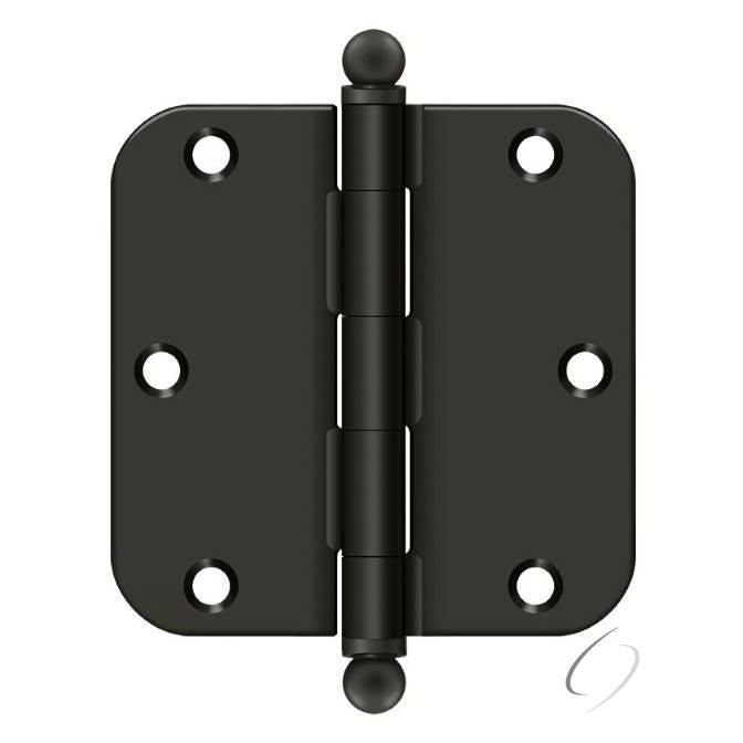 S35R510B-BT 3-1/2" x 3-1/2" x 5/8" Radius Hinge; with Ball Tips; Oil Rubbed Bronze Finish