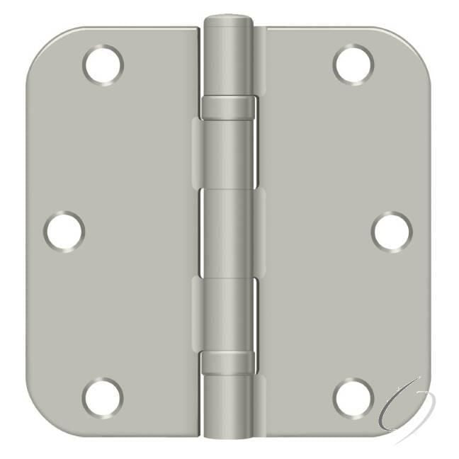 S35R5BB15 3-1/2" x 3-1/2" x 5/8" Radius Hinge; Ball Bearing; Satin Nickel Finish