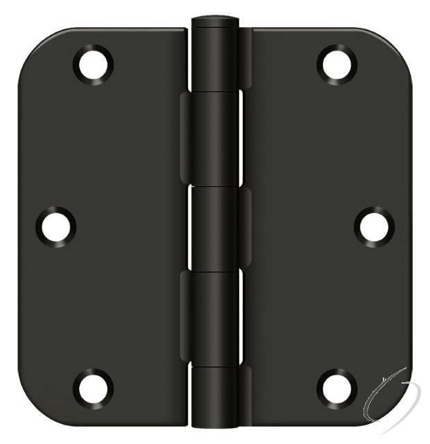 S35R5BK10B 3-1/2" x 3-1/2" x 5/8" Radius Hinge in Bulk Pack; Residential Thickness; Oil Rubb