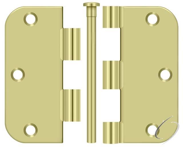 S35R5BK2D-UN 3-1/2" x 3-1/2" x 5/8" Radius Hinge in Bulk Pack; Residential Thickness; Zinc D