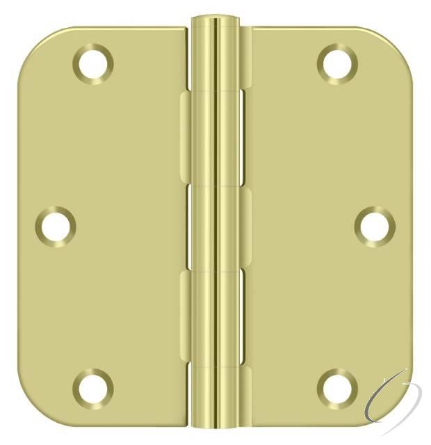 S35R5BK2D 3-1/2" x 3-1/2" x 5/8" Radius Hinge in Bulk Pack; Residential Thickness; Zinc Dich