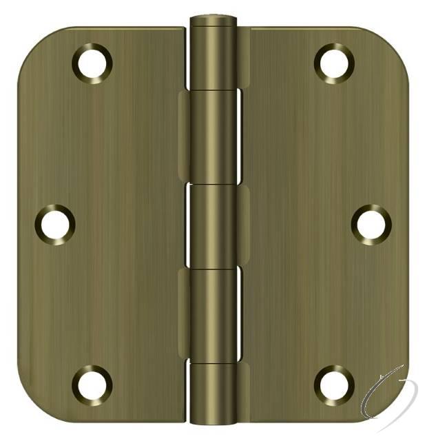 S35R5BK5 3-1/2" x 3-1/2" x 5/8" Radius Hinge in Bulk Pack; Residential Thickness; Antique Br