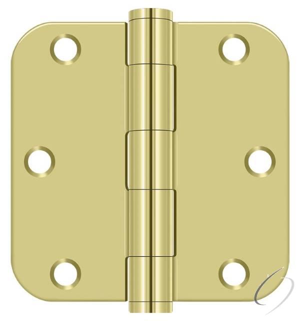S35R5HD3 - S35R5 Heavy Duty3 3-1/2" x 3-1/2" x 5/8" Radius Hinge; Heavy Duty; Bright Brass F