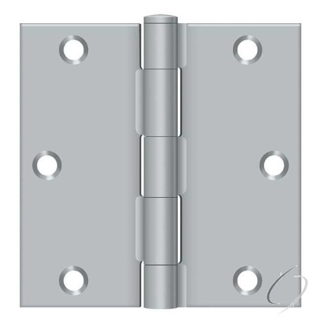 S35U26D-R 3-1/2" x 3-1/2" Square Hinge; Satin Chrome Finish