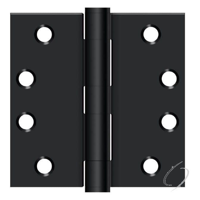 S44Heavy Duty1B 4" x 4" Square Hinge; Heavy Duty; Flat Black Finish