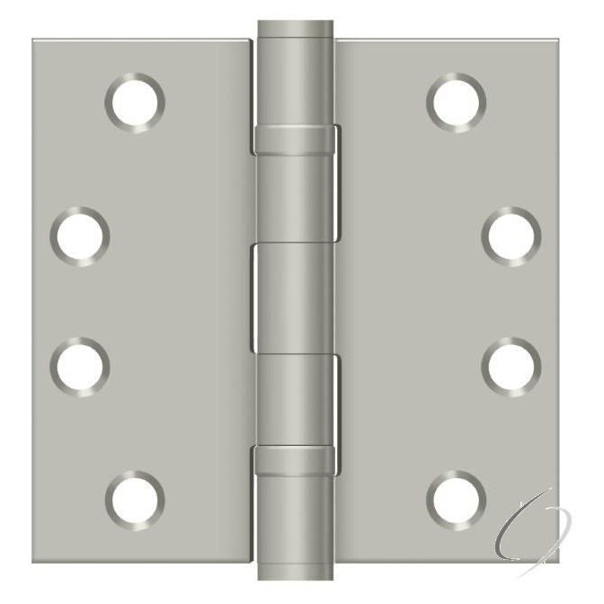 S44HDBB15 4" x 4" Square Hinge; Heavy Duty; Ball Bearings; Satin Nickel Finish