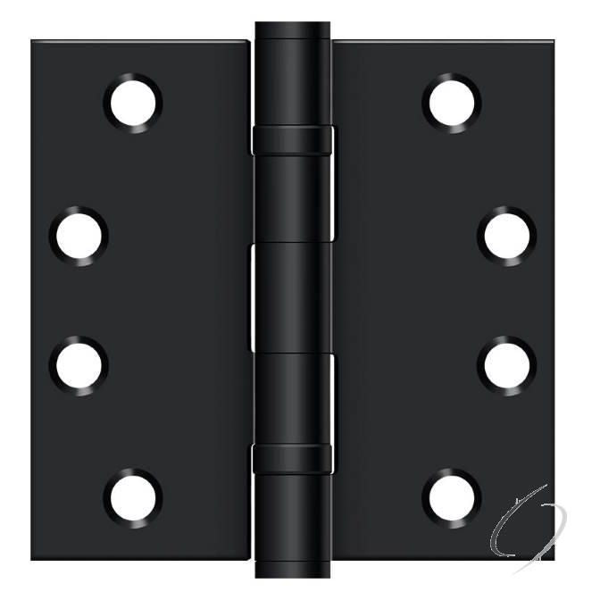 S44HDBB1B 4" x 4" Square Hinge; Heavy Duty; Ball Bearings; Flat Black Finish