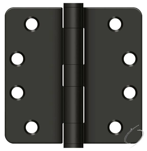 S44R4HD10B - 4" x 4" x 1/4" Radius Heavy Duty Steel Hinge - 2 Pack Oil Rubbed Bronze