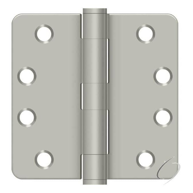 S44R4Heavy Duty15 4" x 4" x 1/4" Radius Hinge; Heavy Duty; Satin Nickel Finish