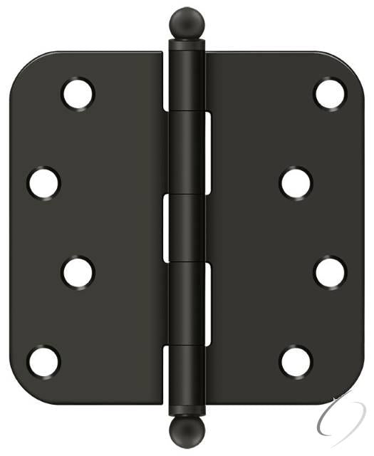 S44R510B-BT 4" x 4" x 5/8" Radius Hinge; with Ball Tips; Oil Rubbed Bronze Finish