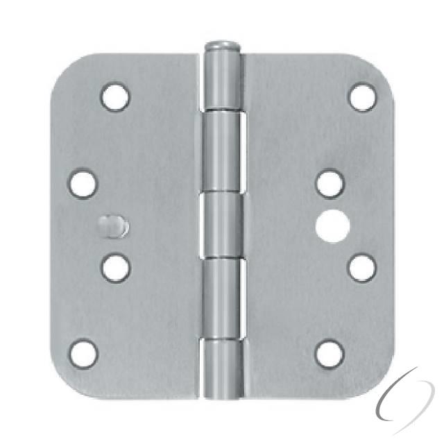 S44R526D-SEC 4" x 4" x 5/8" Radius Hinge; Security; Satin Chrome Finish