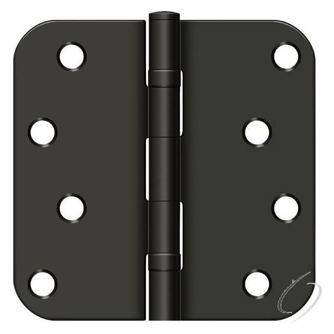 S44R5BB10B 4" x 4" x 5/8" Radius Hinge; Ball Bearings; Oil Rubbed Bronze Finish