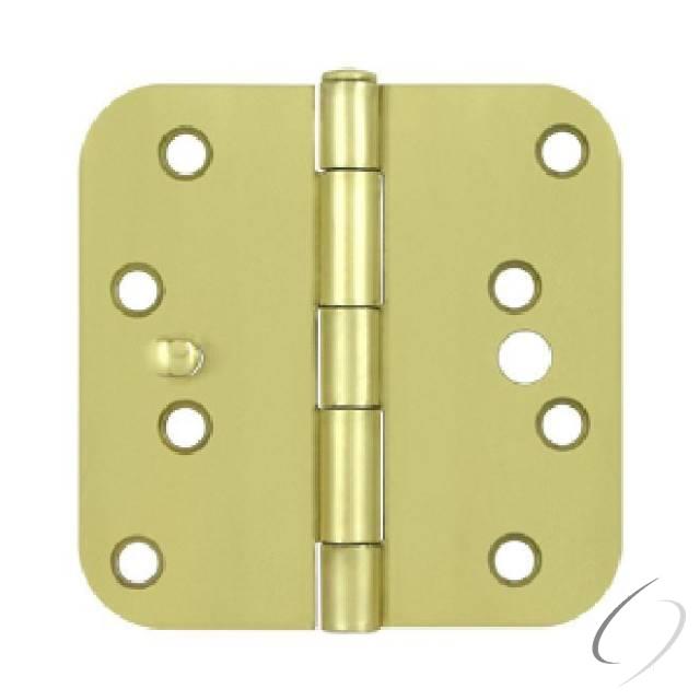 S44R5BK4S 4" x 4" x 5/8" Radius Hinge in Bulk Pack; Satin Brass Finish - * Bulk Packs Must B