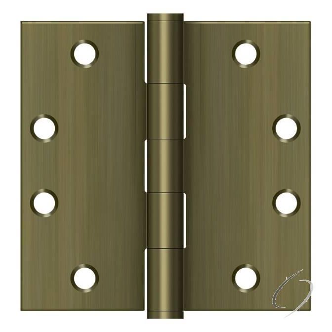 S45U5 4-1/2" x 4-1/2" Square Hinge; Heavy Duty; Antique Brass Finish