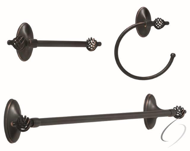 SAYBROOKCORB1 Bathroom Kit with BH26520ORB Tissue Roll Holder BH26521ORB Towel Ring BH26523ORB Towel
