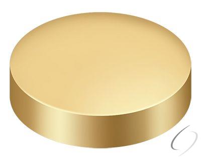 SCF100CR003 Screw Cover; Round; Flat; 1" Diameter; Lifetime Brass Finish
