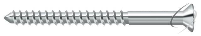 SCWB1025U26 Wood Screw; SB; #10 x 2-1/2"; Bright Chrome Finish