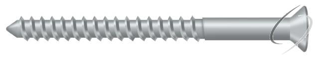 SCWB1025U26D Wood Screw; SB; #10 x 2-1/2"; Satin Chrome Finish