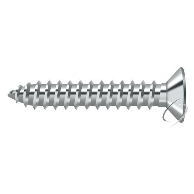 SCWB12125U26 Wood Screw; SB; #12 x 1-1/4"; Bright Chrome Finish