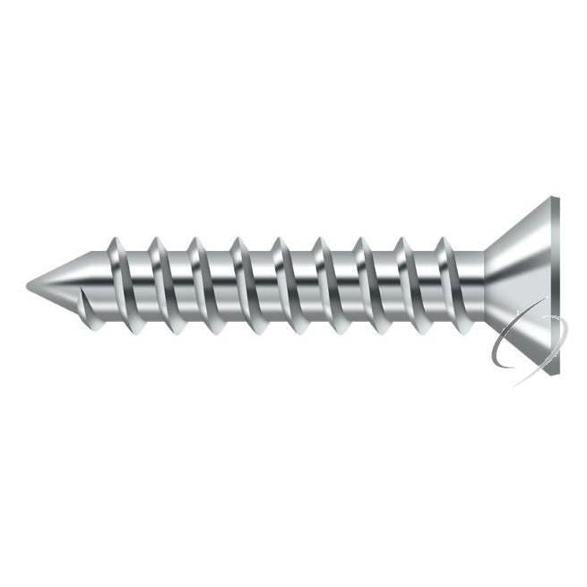SCWS12125U26 Wood Screw; ST; #12 x 1-1/4"; Bright Chrome Finish