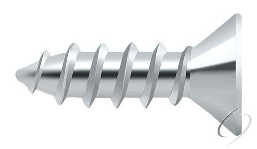 SCWS1275U26 Wood Screw; Steel; # 12 x 3/4" Bright Chrome Finish