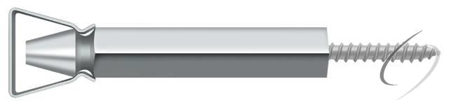 SDH103U26 Shutter Door Holder; 3-1/4"; Bright Chrome Finish