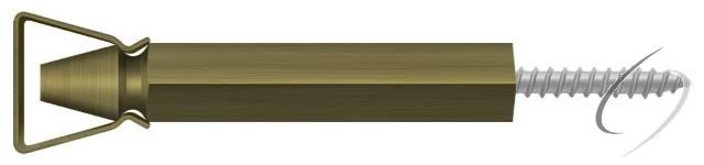 SDH103U5 Shutter Door Holder; 3-1/4"; Antique Brass Finish