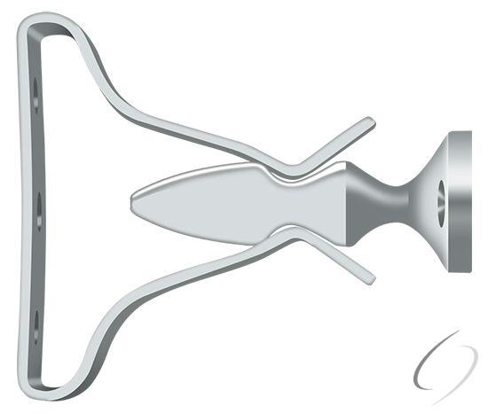 SDH193U26 Shutter Door Holder; 2-3/4"; Bright Chrome Finish