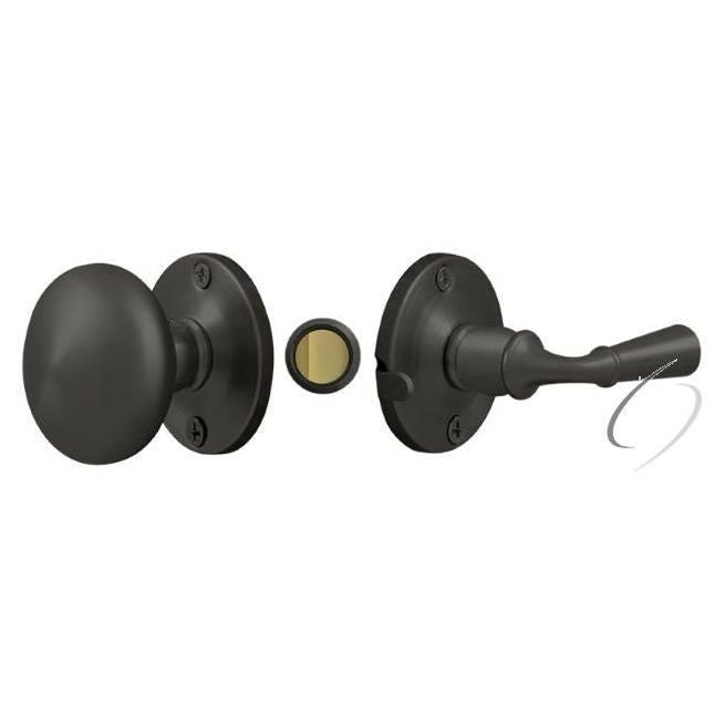 Storm Door Latch; Round; Tubular Lock; Oil Rubbed Bronze Finish