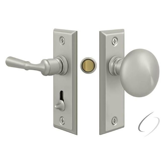SDLS480U15 Storm Door Latch; Rectangular; Tubular Lock; Satin Nickel Finish