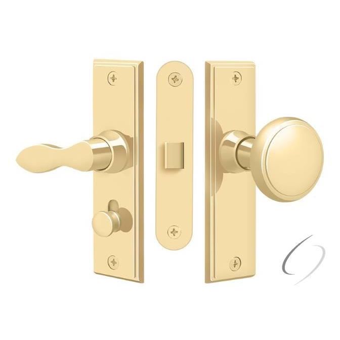 SDML334CR003 Storm Door Latch; Square; Mortise Lock; Lifetime Brass Finish