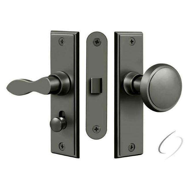 SDML334U15A Storm Door Latch; Square; Mortise Lock; Antique Nickel Finish