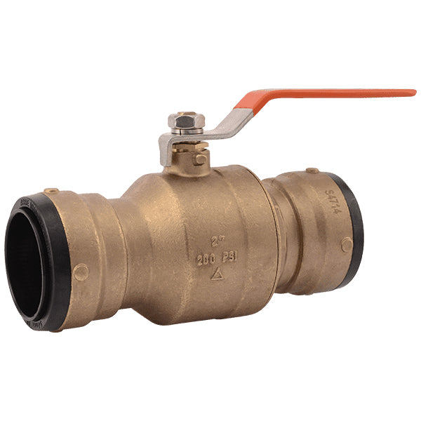 UXLBV54 - 2" SharkBite x 2" SharkBite Lead Free Brass Ball Valve
