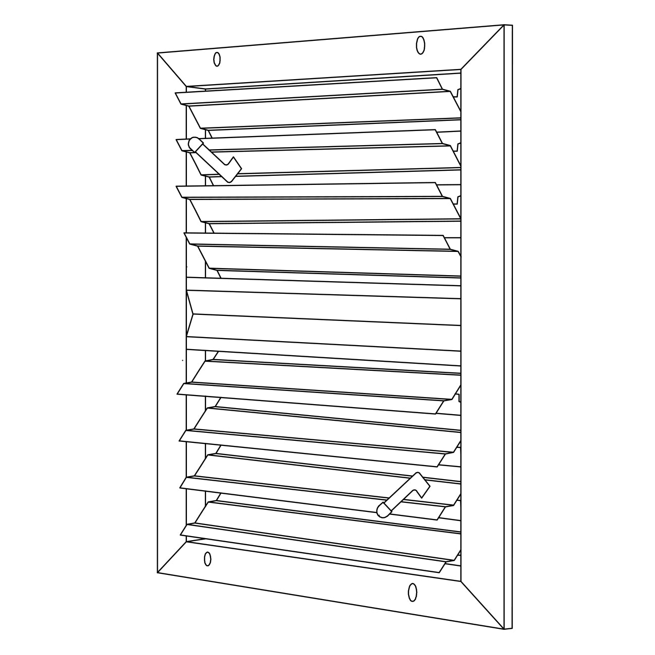 450 Series - 20" x 20" High Velocity Multi-Louver Flush Diffuser
