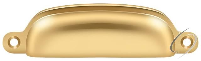 SHP29CR003 Exposed Shell Pull 4"; Lifetime Brass Finish