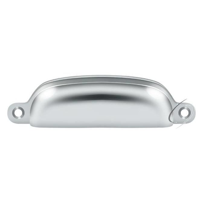 SHP29U26 Exposed Shell Pull 4"; Bright Chrome Finish